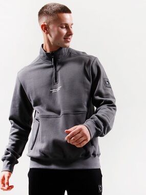 Marshall Artist SIREN INJECTION 1/4 ZIP SWEAT // GULL GREY